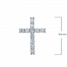 Sterling Silver Pendant with 11 Round-Cut Lab-Created Diamonds 0.438 CT.TW