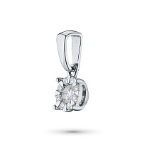 Sterling Silver Pendant with 9 Round-Cut Lab-Created Diamonds 0.175 CT.TW - изображение 2