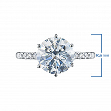 White Gold Ring with 11 Round-Cut Lab-Created Diamonds 2.177 CT.TW