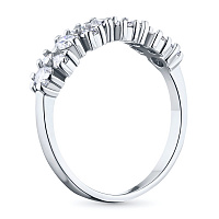 14K White Gold Ring with 13 Round-Cut Lab-Created Diamonds 0.871 CT.TW - изображение 4