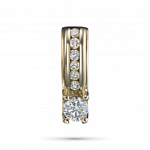 Yellow Gold Pendant with 7 Round-Cut Lab-Created Diamonds 0.641 CT.TW