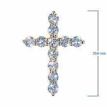 14K Yellow Gold Pendant with 11 Round-Cut Lab-Created Diamonds 0.815 CT.TW