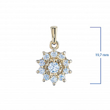 14K Yellow Gold Pendant with 11 Round-Cut Lab-Created Diamonds 0.791 CT.TW