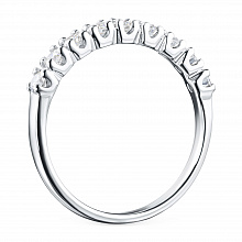 14K White Gold Ring with 9 Round-Cut Lab-Created Diamonds 0.334 CT.TW