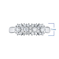 Sterling Silver Ring with 30 Round-Cut Lab-Created Diamonds 0.496 CT.TW - изображение 3