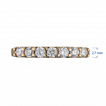 14K Yellow Gold Ring with 7 Round-Cut Lab-Created Diamonds 0.663 CT.TW