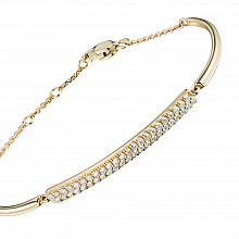 14K Yellow Gold Bracelet with 46 Round-Cut Lab-Created Diamonds 0.956 CT.TW