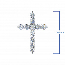 14K White Gold Pendant with 11 Round-Cut Lab-Created Diamonds 1.876 CT.TW