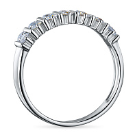 Sterling Silver Ring with 14 Round-Cut Lab-Created Diamonds 0.589 CT.TW - изображение 3