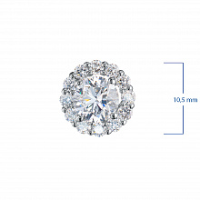 White Gold Pendant with 13 Round-Cut Lab-Created Diamonds 1.157 CT.TW