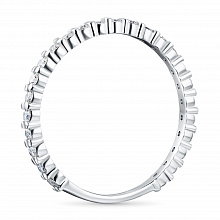 14K White Gold Ring with 25 Round-Cut Lab-Created Diamonds 0.383 CT.TW