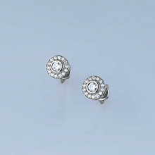Sterling Silver Earring Studs with 30 Round-Cut Lab-Created Diamonds 0.312 CT.TW